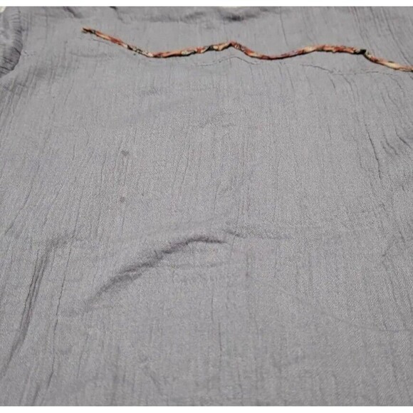 Infini Moi Tunic Top Lagenlook Boho Layered Gray Floral Long Sleeve XL - Picture 6 of 8